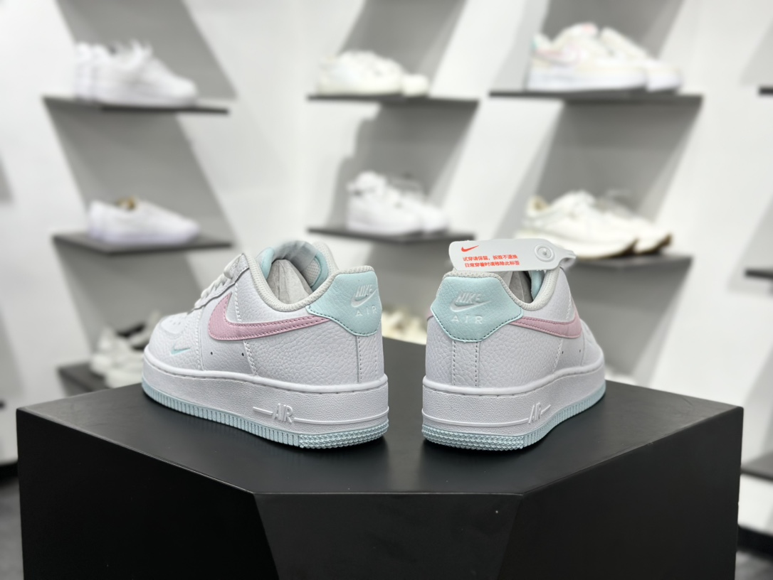 180 耐克Nike Air Force 1’07 Low”White/Pink”空军一号经典低帮板鞋“皮革白粉薄荷蓝” IH0640-161