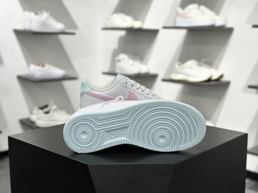 180 耐克Nike Air Force 1’07 Low”White/Pink”空军一号经典低帮板鞋“皮革白粉薄荷蓝” IH0640-161