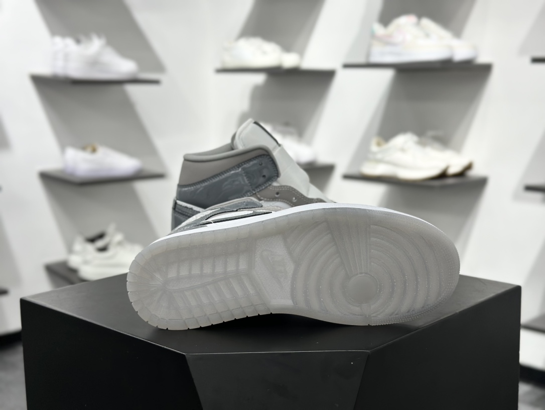 260  原装裸鞋级 市面最高工艺产物  Air Jordan 1 Mid白灰 纯原系列  HF3216-100