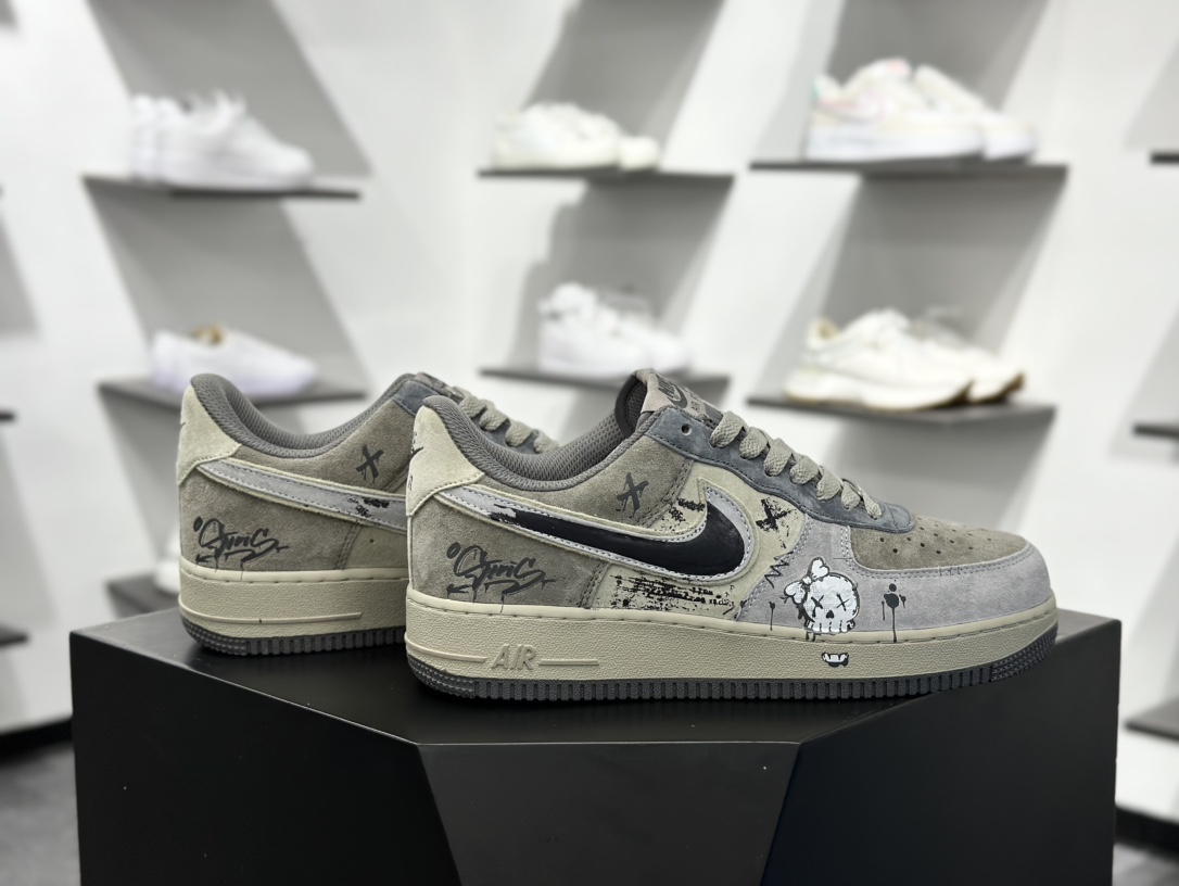 260 Nike Air Force 1 “Dark Skull”空军一号定制低帮板鞋 YD2425-660
