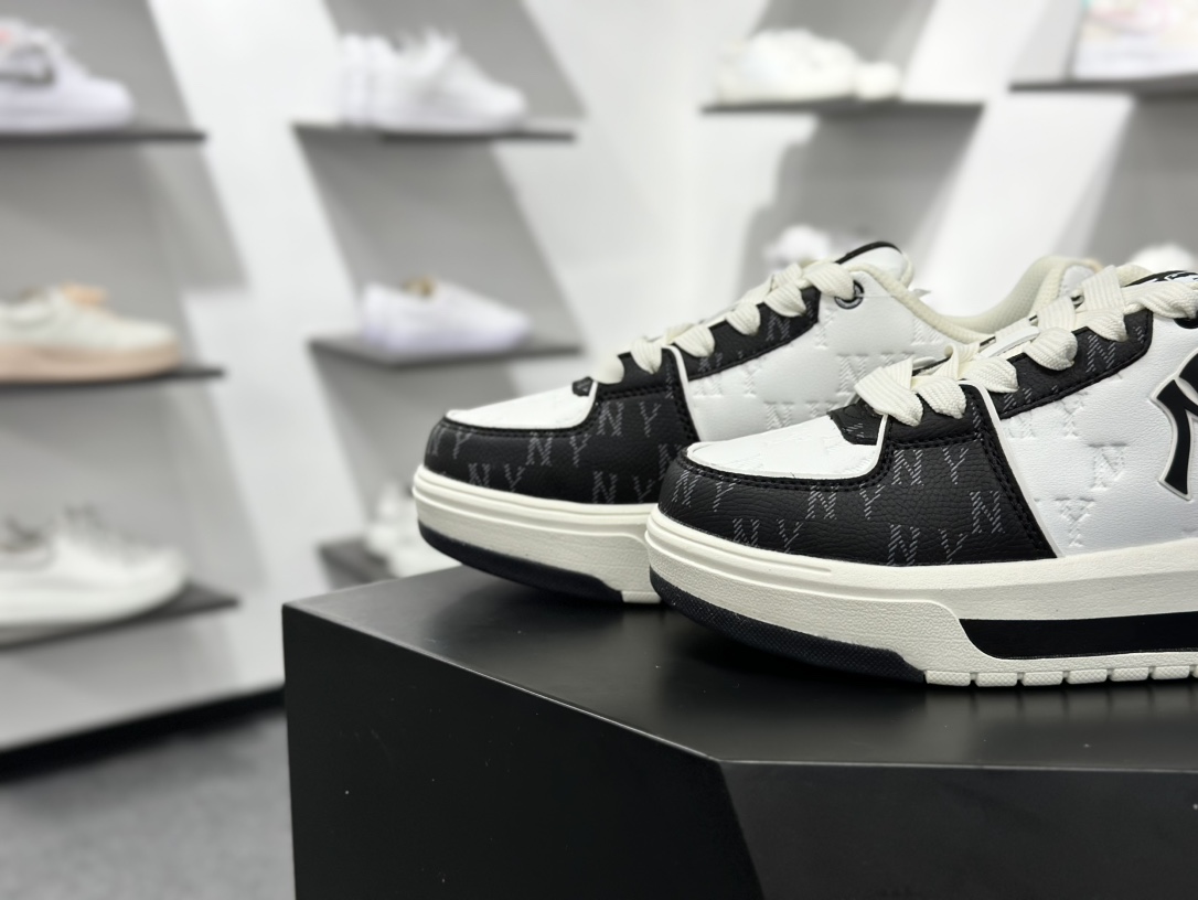 180 MLB Chunky Liner 学长鞋 增高厚底板鞋 黑白   3ASXM075N（GP002）