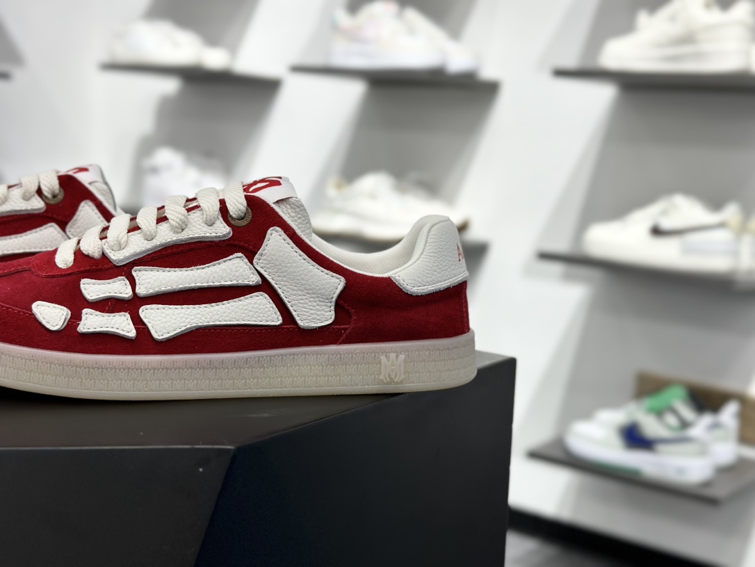 400 埃米尔/AMIRI x MMY/Maison MIHARA YASUHIRO Original Alabaster Low ”Bones”AllStar头盖版百搭帆布板鞋“联名帆布米白黑脚骨” AMFOSR1102-210