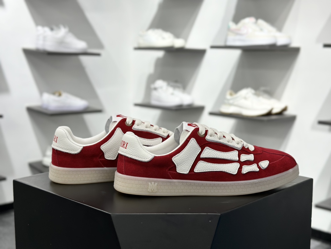 400 埃米尔/AMIRI x MMY/Maison MIHARA YASUHIRO Original Alabaster Low ”Bones”AllStar头盖版百搭帆布板鞋“联名帆布米白黑脚骨” AMFOSR1102-210