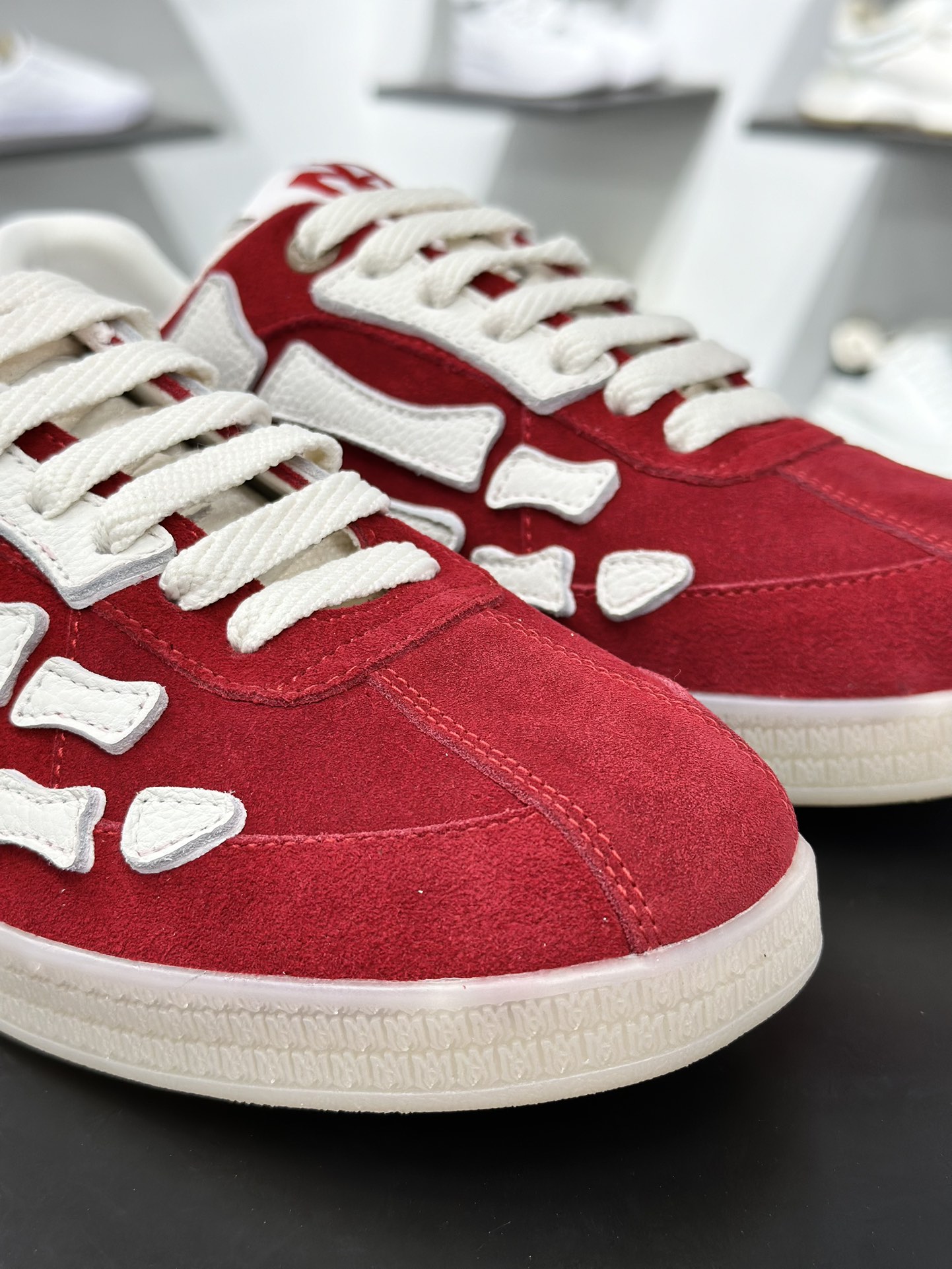 400 埃米尔/AMIRI x MMY/Maison MIHARA YASUHIRO Original Alabaster Low ”Bones”AllStar头盖版百搭帆布板鞋“联名帆布米白黑脚骨” AMFOSR1102-210