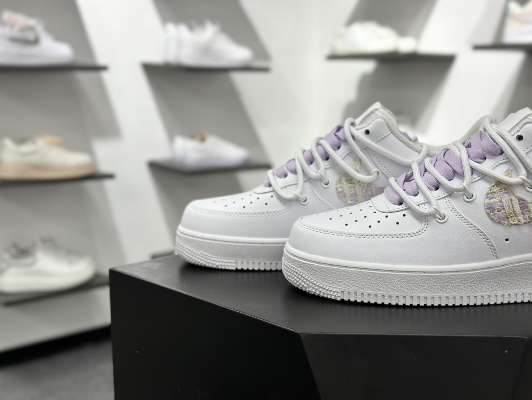 260 Nike Air Force 1 Low 07 白紫绑带  DH9999-556