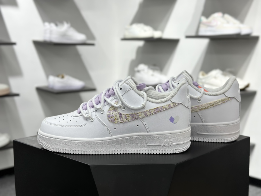 260 Nike Air Force 1 Low 07 白紫绑带  DH9999-556