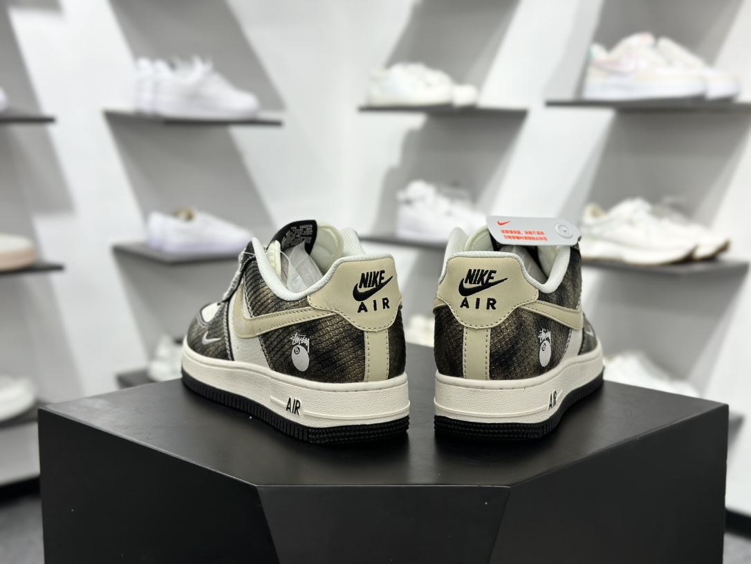 260 Nike Air Force 1'07 Low 斯图西联名 渐变蛇纹 空军一号低帮休闲板鞋 XS1958-556