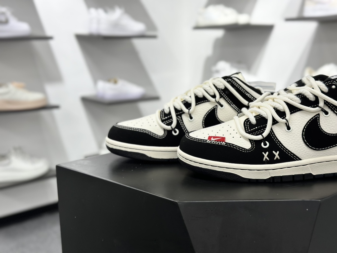 300 Nike SB Dunk Low x The North Face x CDG 黑白麻绳绑带  YX5066-287