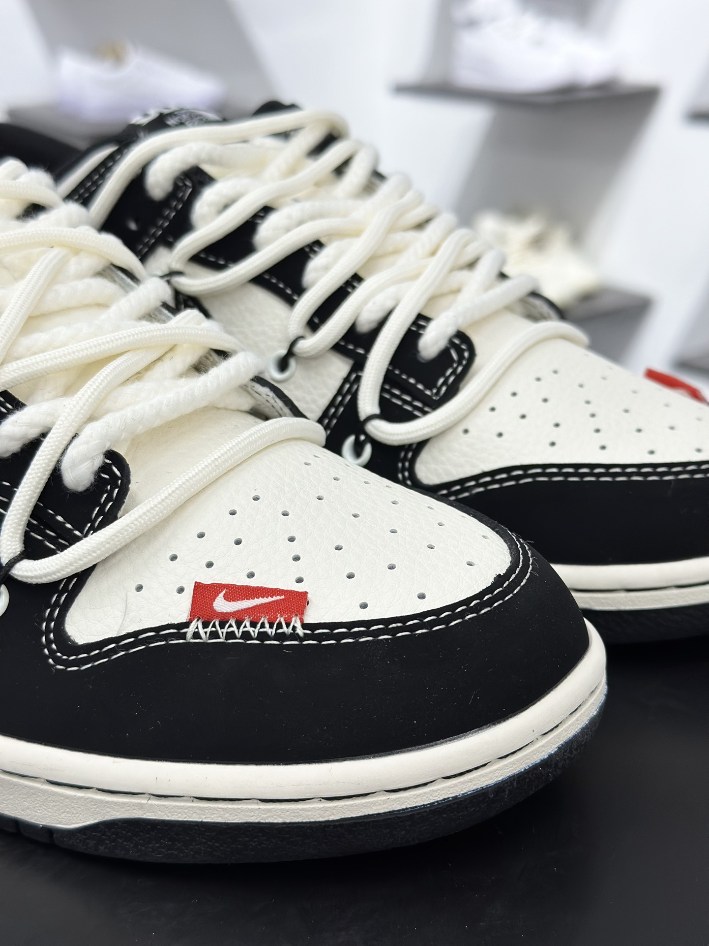 300 Nike SB Dunk Low x The North Face x CDG 黑白麻绳绑带  YX5066-287