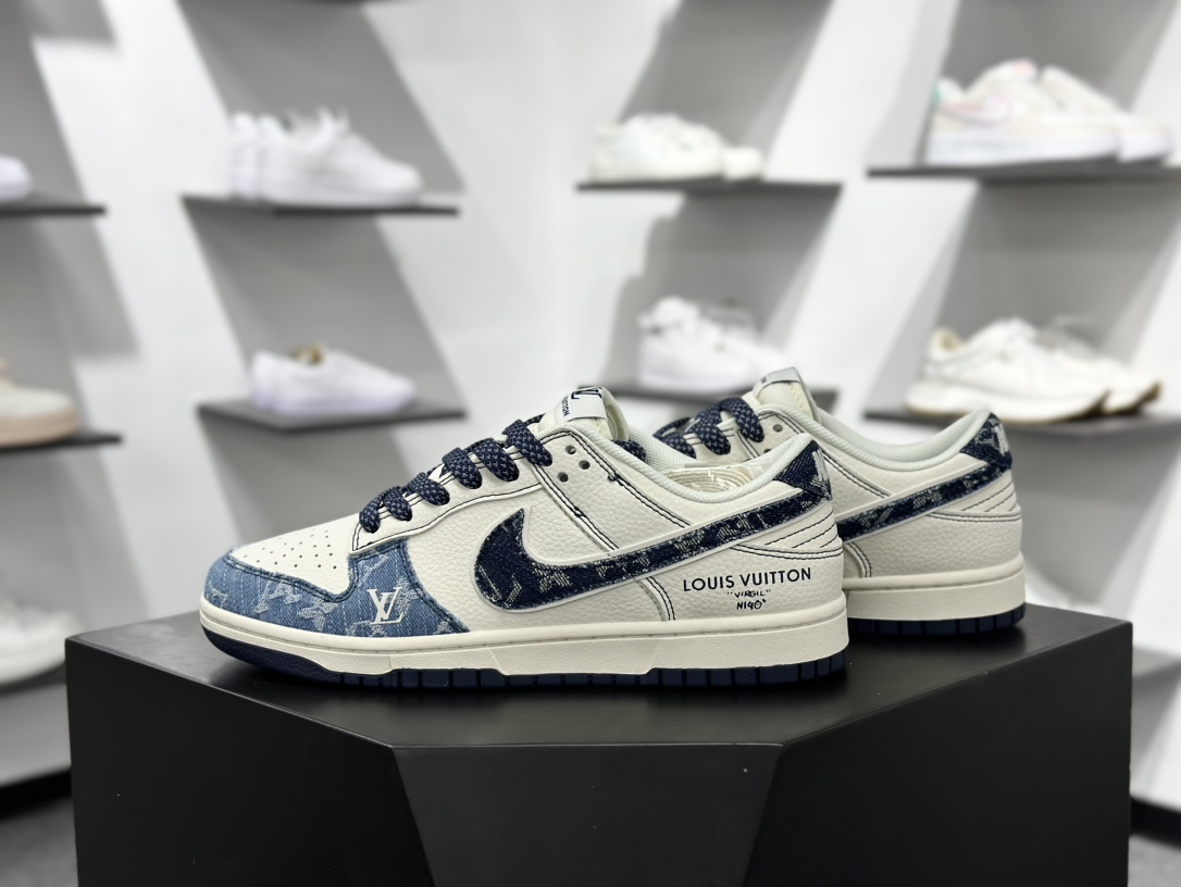 280 Nike SB Dunk Low x Louis Vuitton 白蓝牛仔满天星 XX3168-142