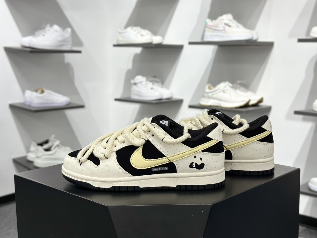 260 Nike Dunk Low ”Tms Cny“ 小熊猫奶酪 多巴胺 泼墨做旧低帮休闲板鞋 DD1391-100