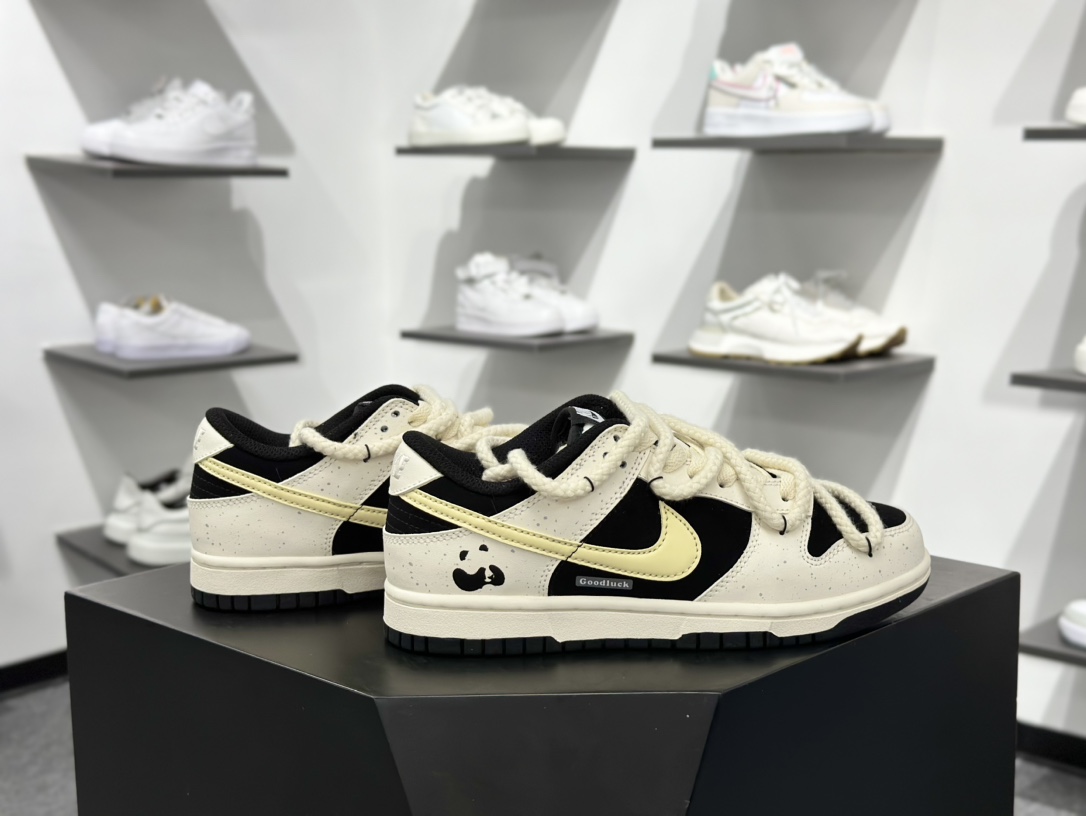 260 Nike Dunk Low ”Tms Cny“ 小熊猫奶酪 多巴胺 泼墨做旧低帮休闲板鞋 DD1391-100