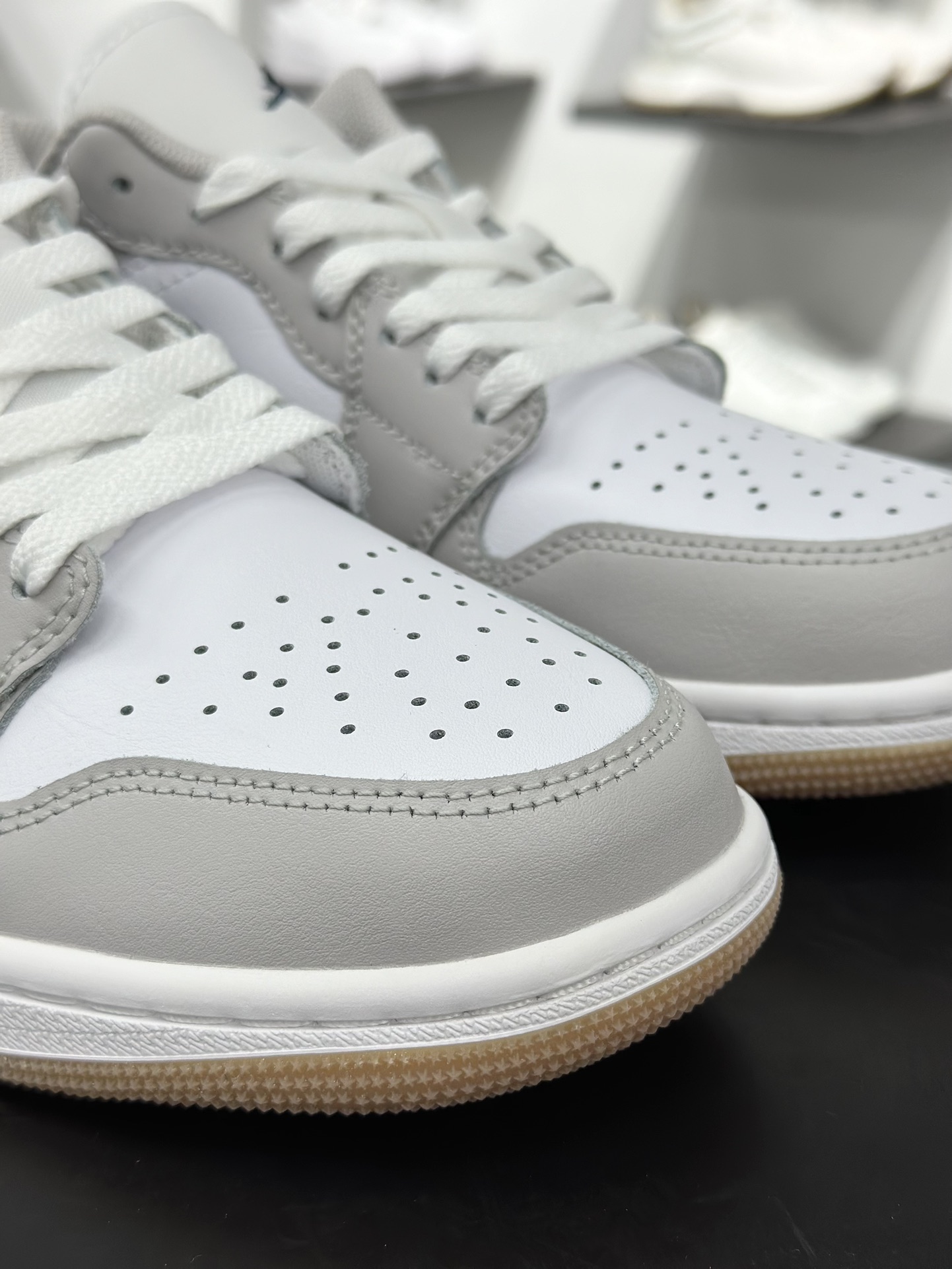 220 原装裸鞋级 市面最高工艺产物 Air Jordan 1 Low灰蓝 纯原系列 553558-146