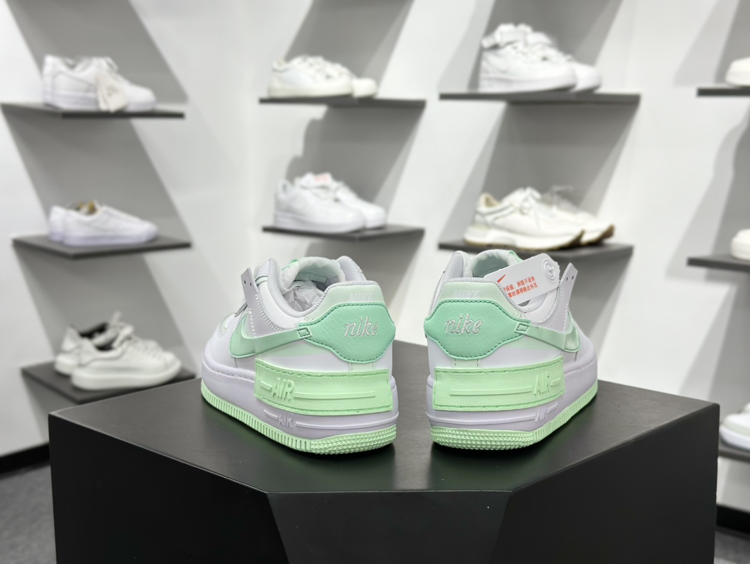180 Nike Air Force 1 Low 07 Shadow 白绿 FZ3773-100