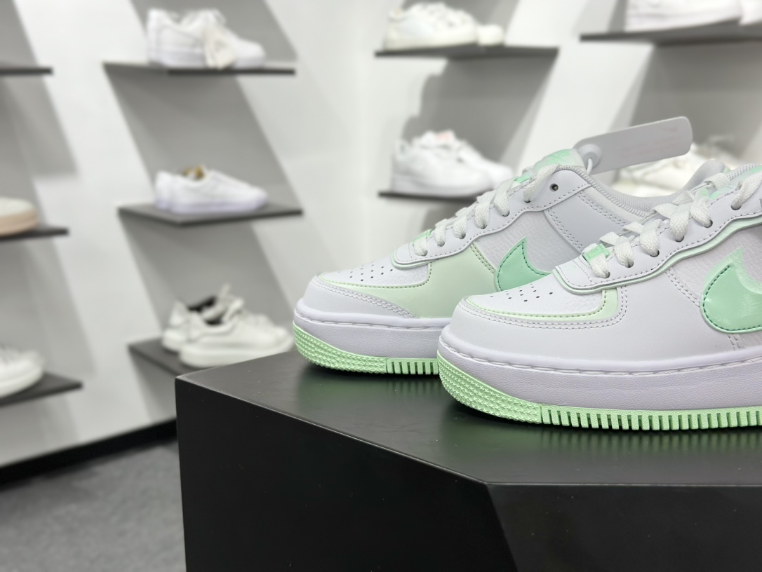 180 Nike Air Force 1 Low 07 Shadow 白绿 FZ3773-100