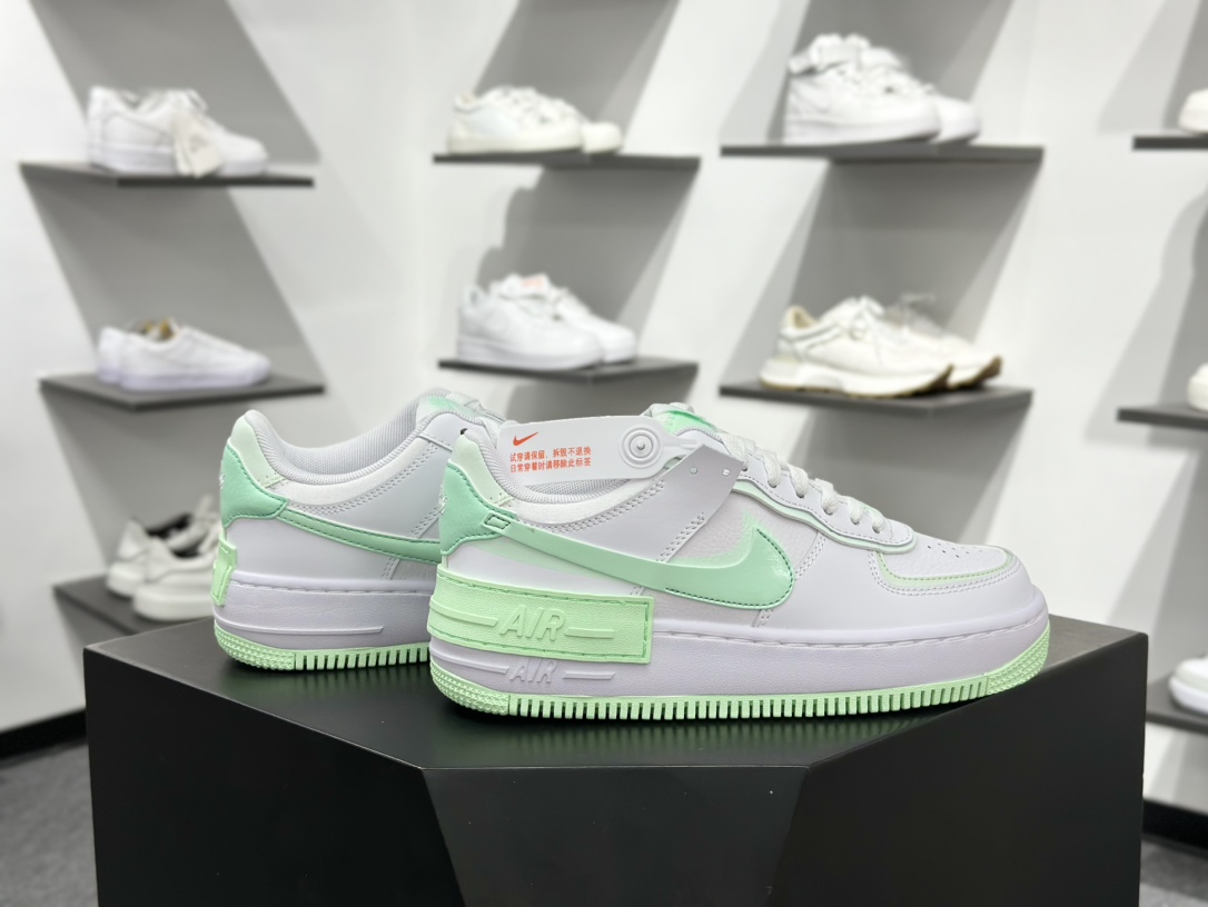 180 Nike Air Force 1 Low 07 Shadow 白绿 FZ3773-100