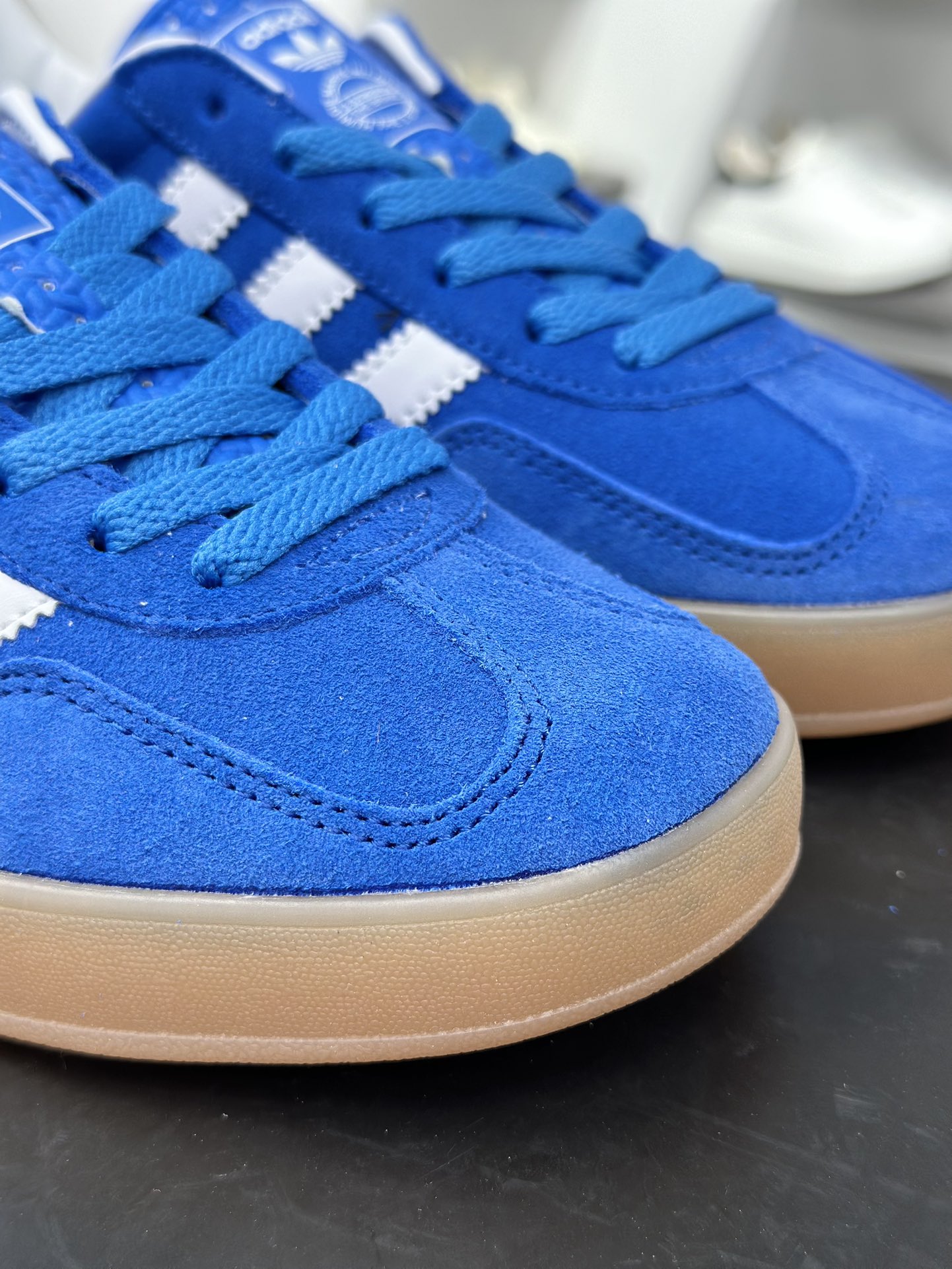 adidas Originals Gazelle INdoor 蓝白 三叶草休闲防滑耐磨低帮板鞋 JI2061