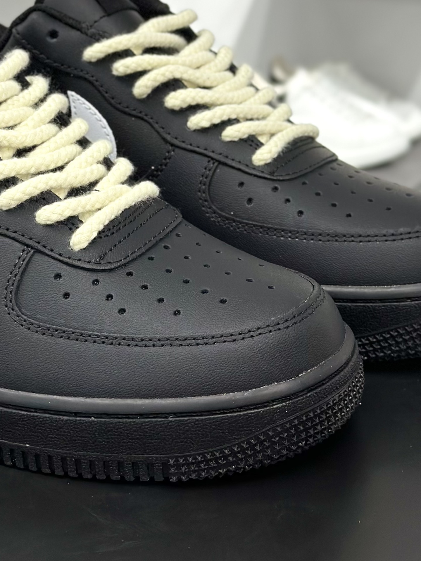 Nike Air Force 1'07 Low 黑白麻绳 空军一号低帮休闲板鞋 ZH0316-073