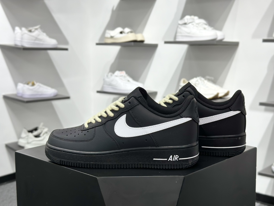 Nike Air Force 1'07 Low 黑白麻绳 空军一号低帮休闲板鞋 ZH0316-073