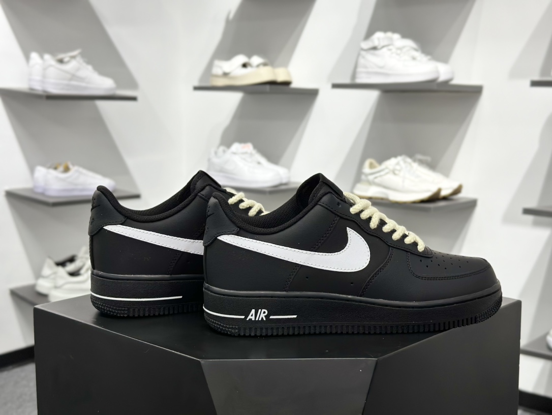 Nike Air Force 1'07 Low 黑白麻绳 空军一号低帮休闲板鞋 ZH0316-073