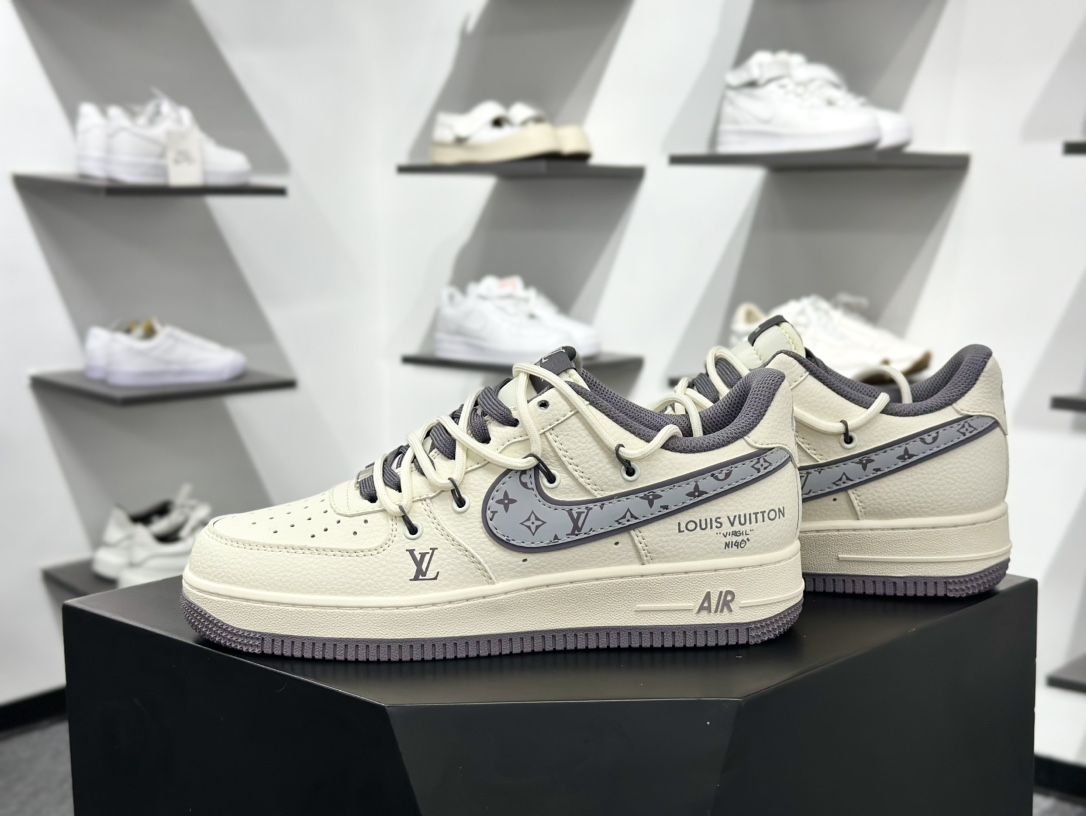 Nike Air Force 1 Low 07 x Louis Vuitton 白灰绑带 DM6868-067