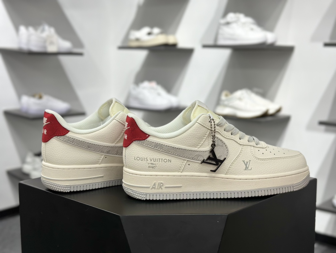 Nike Air Force 1 Low 07 x Louis Vuitton 白灰红 XX3168-135