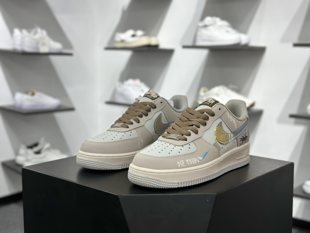 Nike Air Force 1 Low 07 白灰蓝小钩 XL2321-111