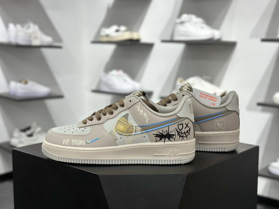 Nike Air Force 1 Low 07 白灰蓝小钩 XL2321-111