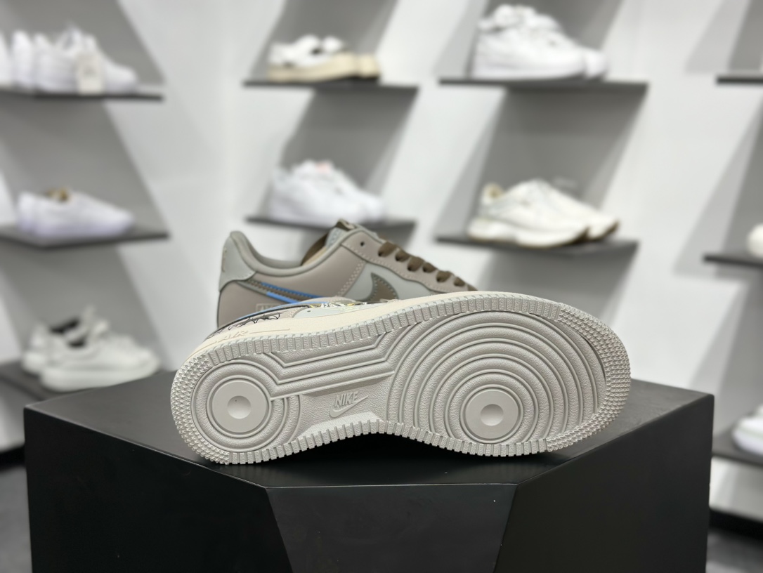 Nike Air Force 1 Low 07 白灰蓝小钩 XL2321-111