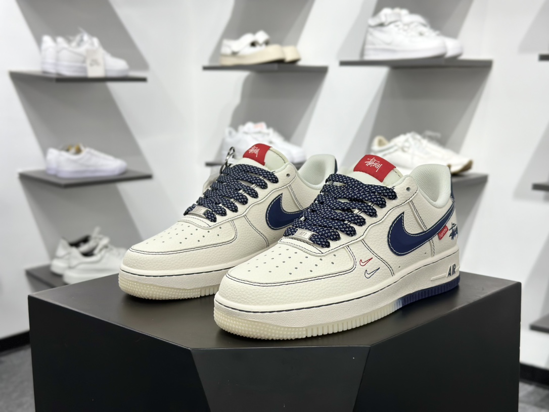 Nike Air Force 1 Low 07 x Stussy 白蓝红双小钩满天星 HH7518-072