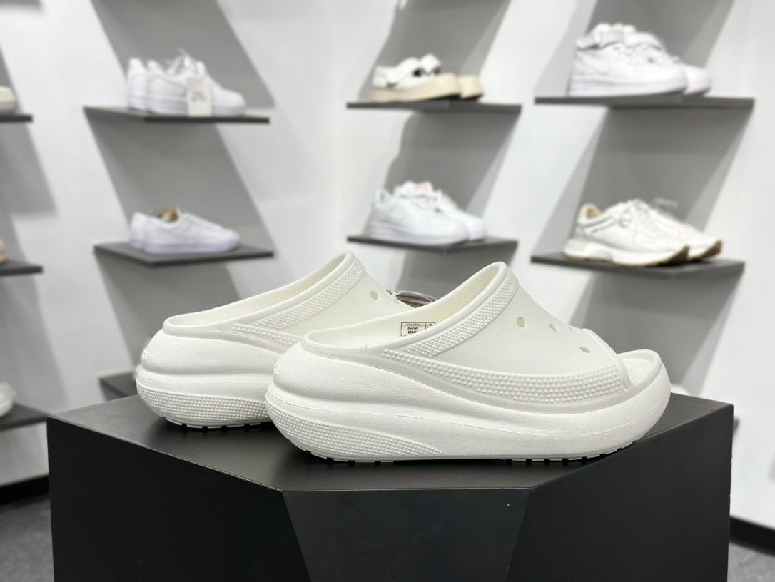 Crocs卡骆驰 洛驰泡芙一字拖系列