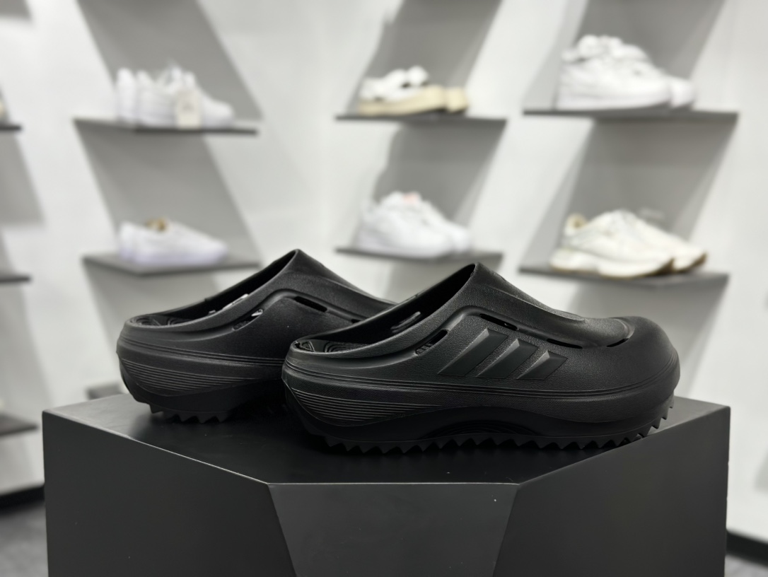 阿迪达斯 Adidas 波波凉鞋 OZWAVE CL波波凉鞋 沙滩拖鞋 稳定缓震回弹厚底老爹拖鞋 JR6761