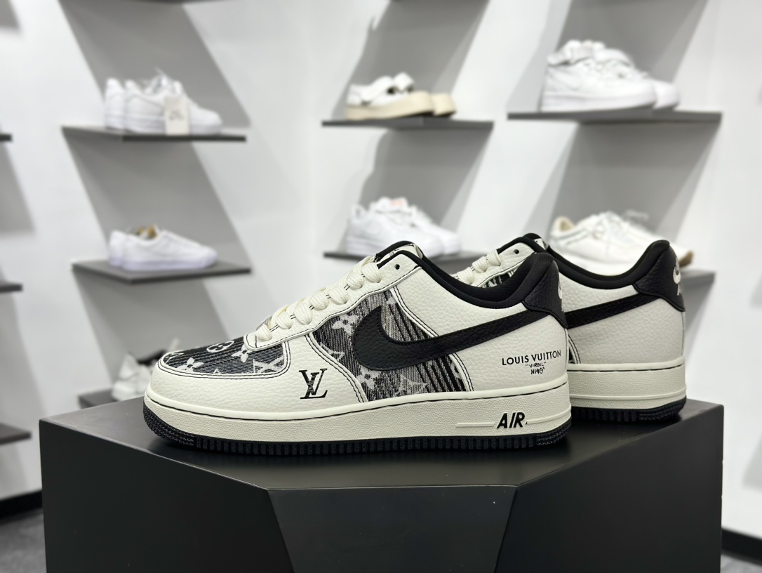 Nike Air Force 1 Low 07 x Louis Vuitton 白黑 BZ6808-103