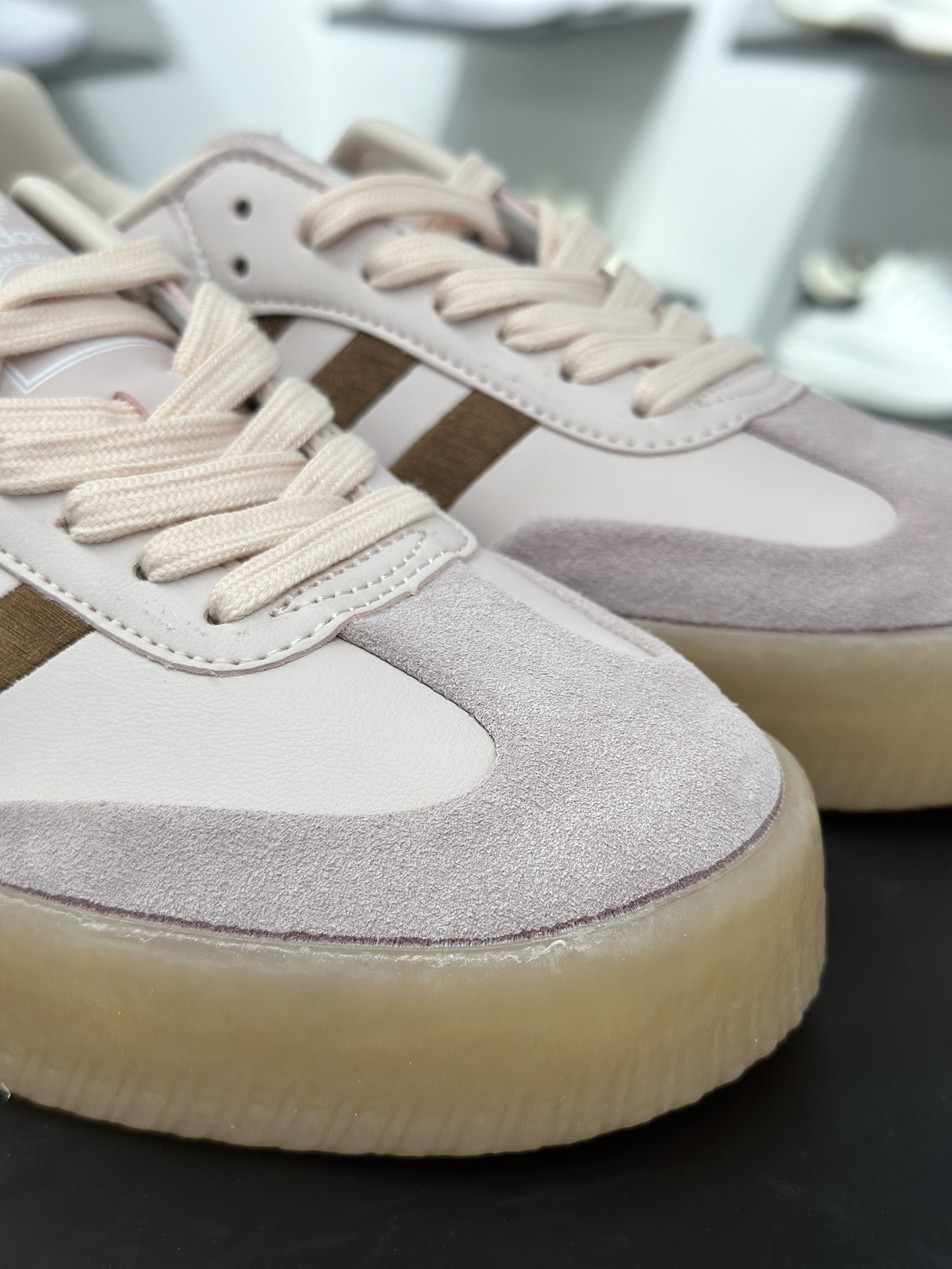Adidas三叶草SAMBA VALENTNE 厚底休闲板鞋 ID3737
