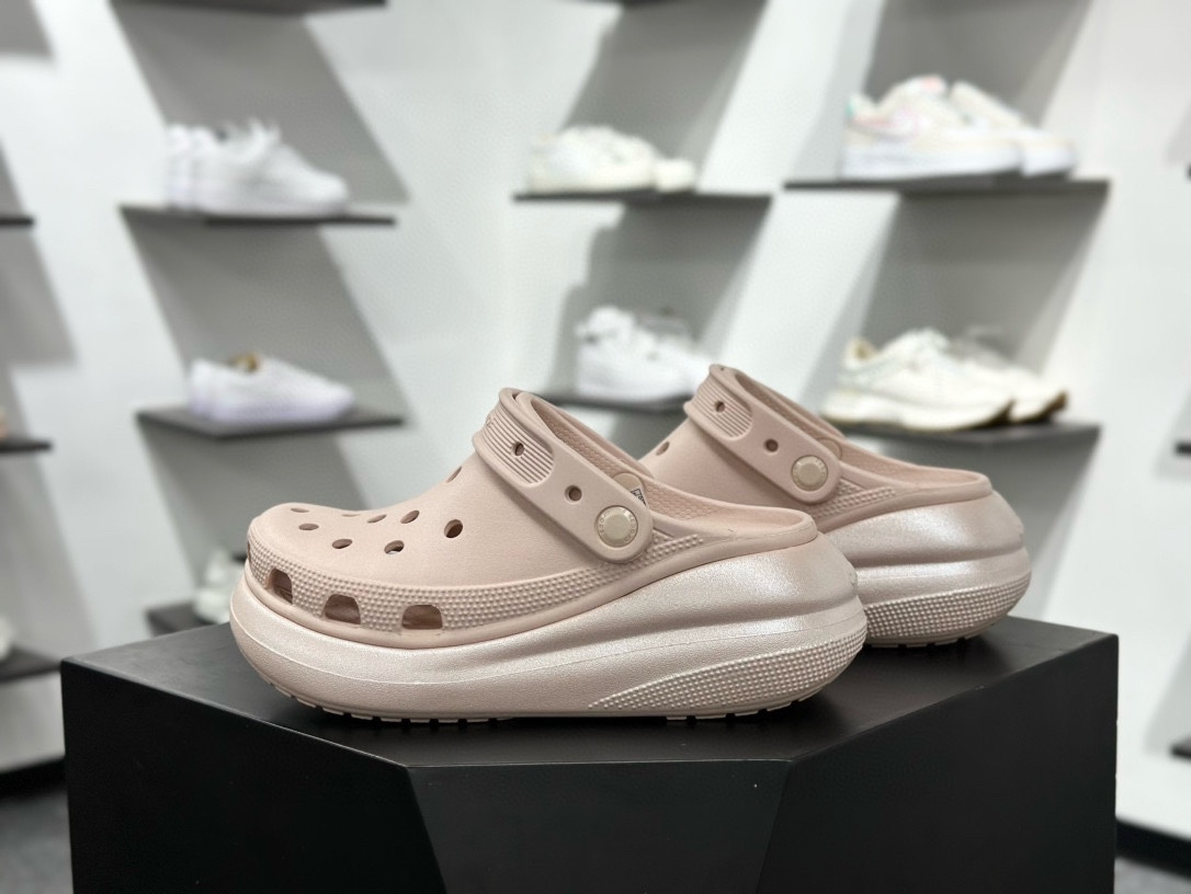 卡骆驰/Crocs Stomp ClSandals 顿足系列泡芙松糕厚底休闲洞洞拖鞋式凉鞋