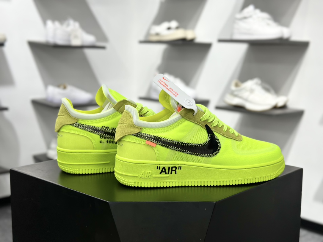 Nike Air Force 1 Low 07 x OFF-WHITE Part 2Volt THE THE 荧光绿 AO4606-700