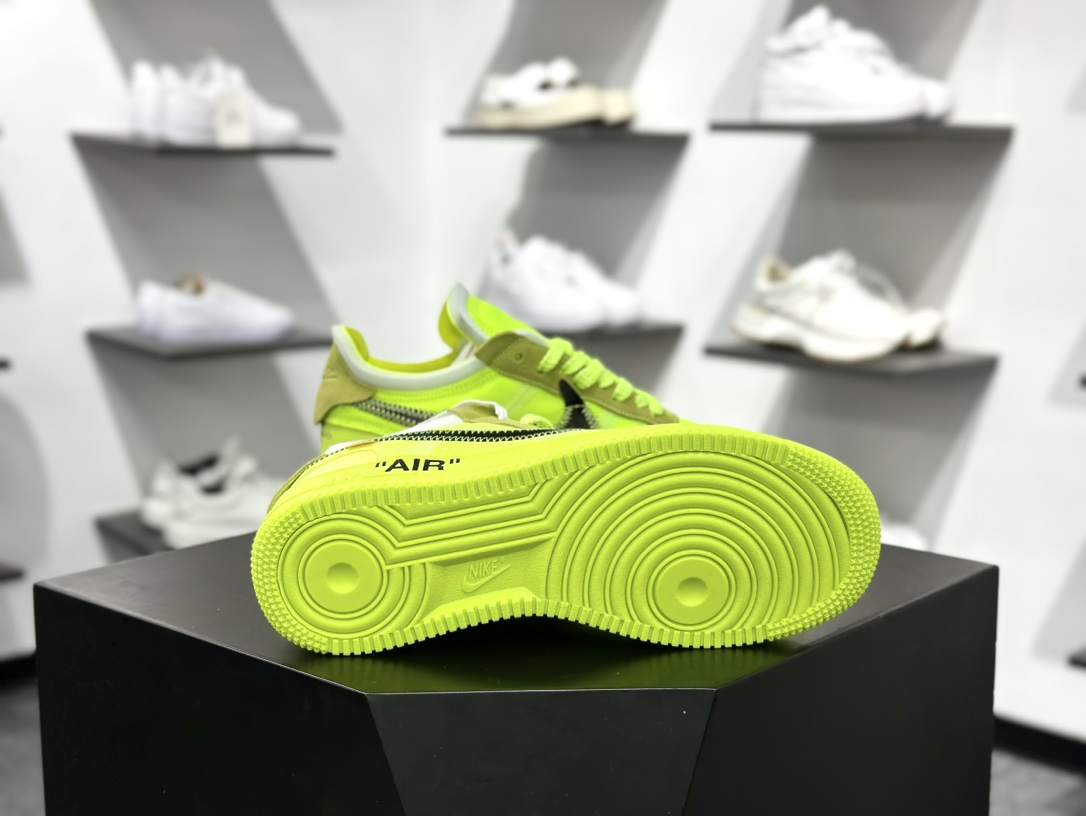 Nike Air Force 1 Low 07 x OFF-WHITE Part 2Volt THE THE 荧光绿 AO4606-700