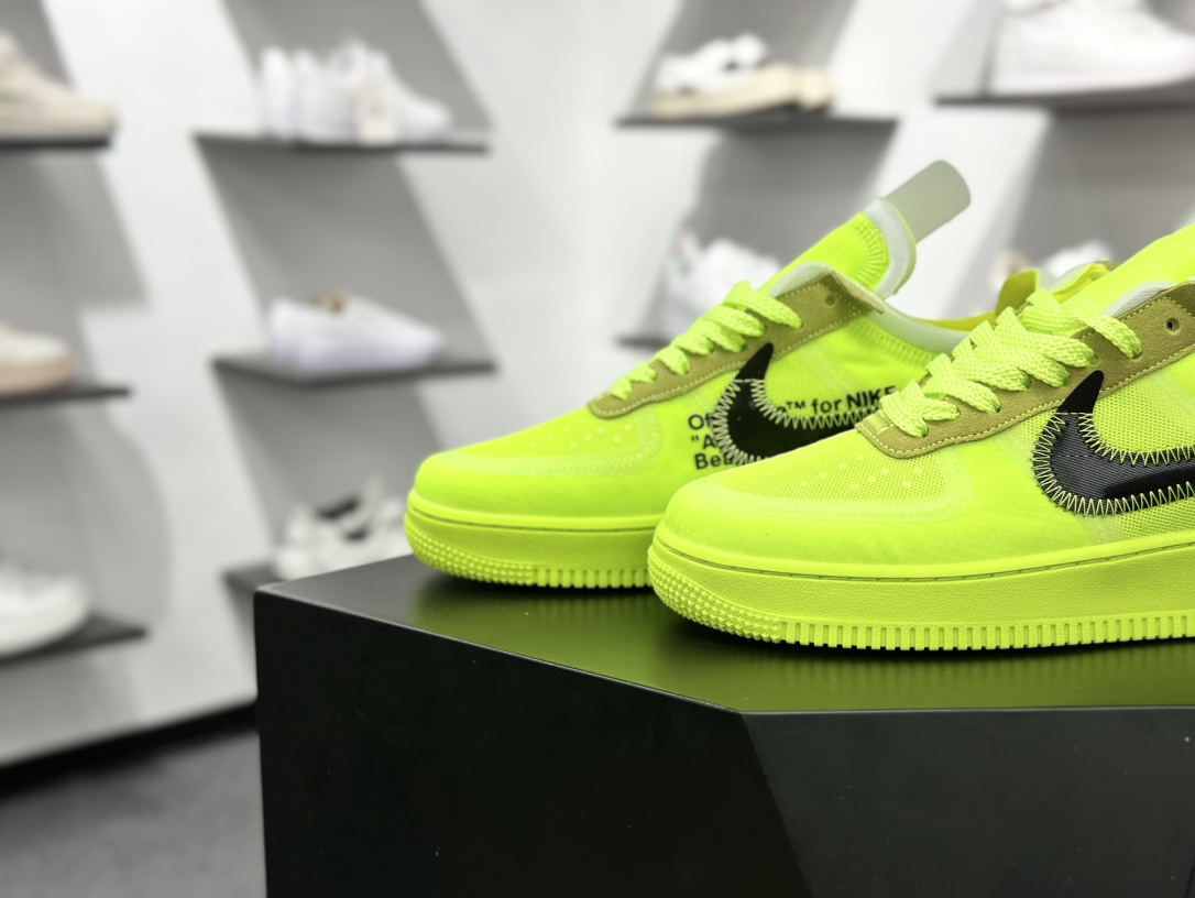 Nike Air Force 1 Low 07 x OFF-WHITE Part 2Volt THE THE 荧光绿 AO4606-700