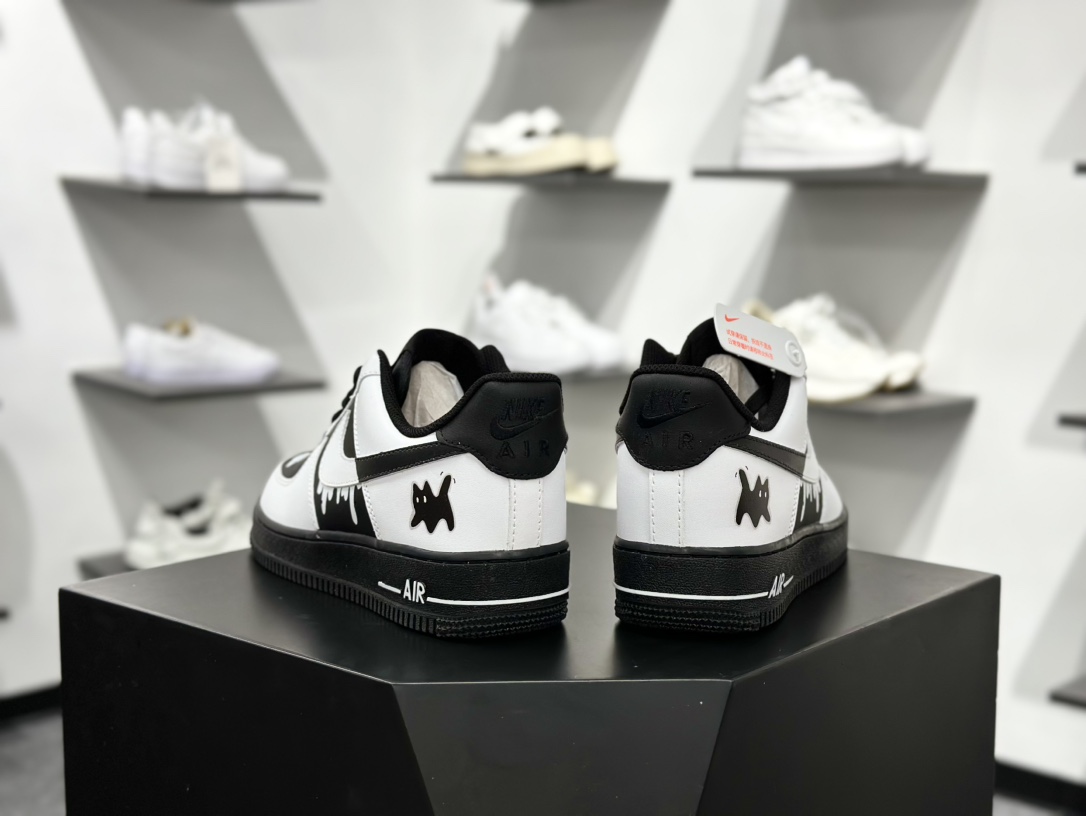 【定制球鞋】Air Force 1 Low 灰色地带 白黑 经典休闲运动板鞋 ZH0316-077