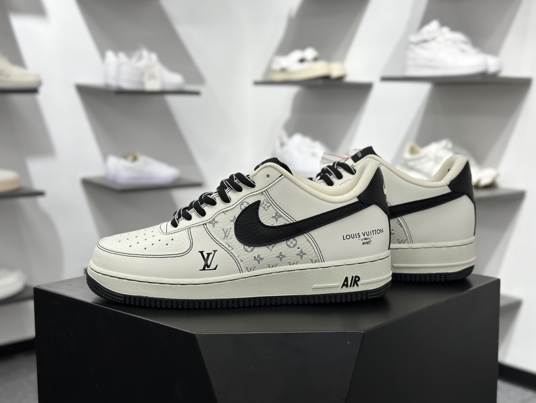 LV x Air Force 1 Low 印花米白黑 BZ6808-102