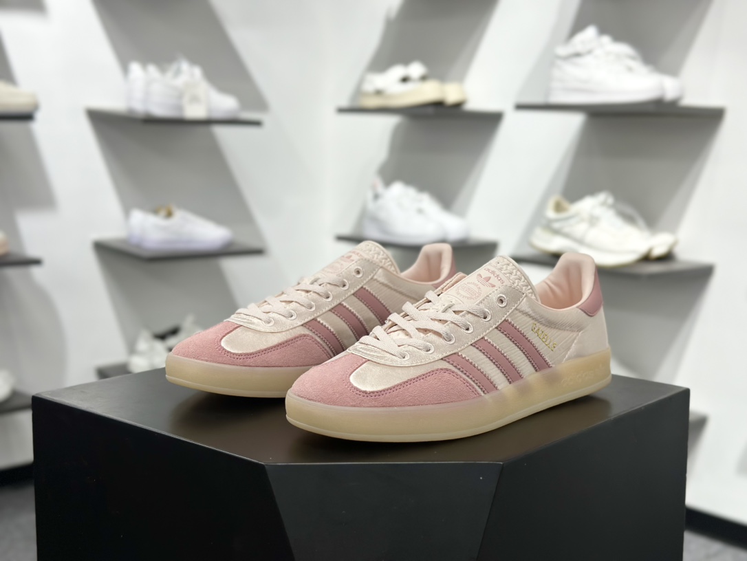 180 AD Originals Gazelle Indoor 粉色 三叶草复古休闲运动板鞋 JI2709