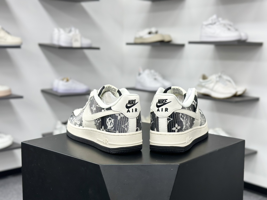 260 Nike Air Force 1 Low 07 x Louis Vuitton 黑白牛仔满天星 XS1958-585