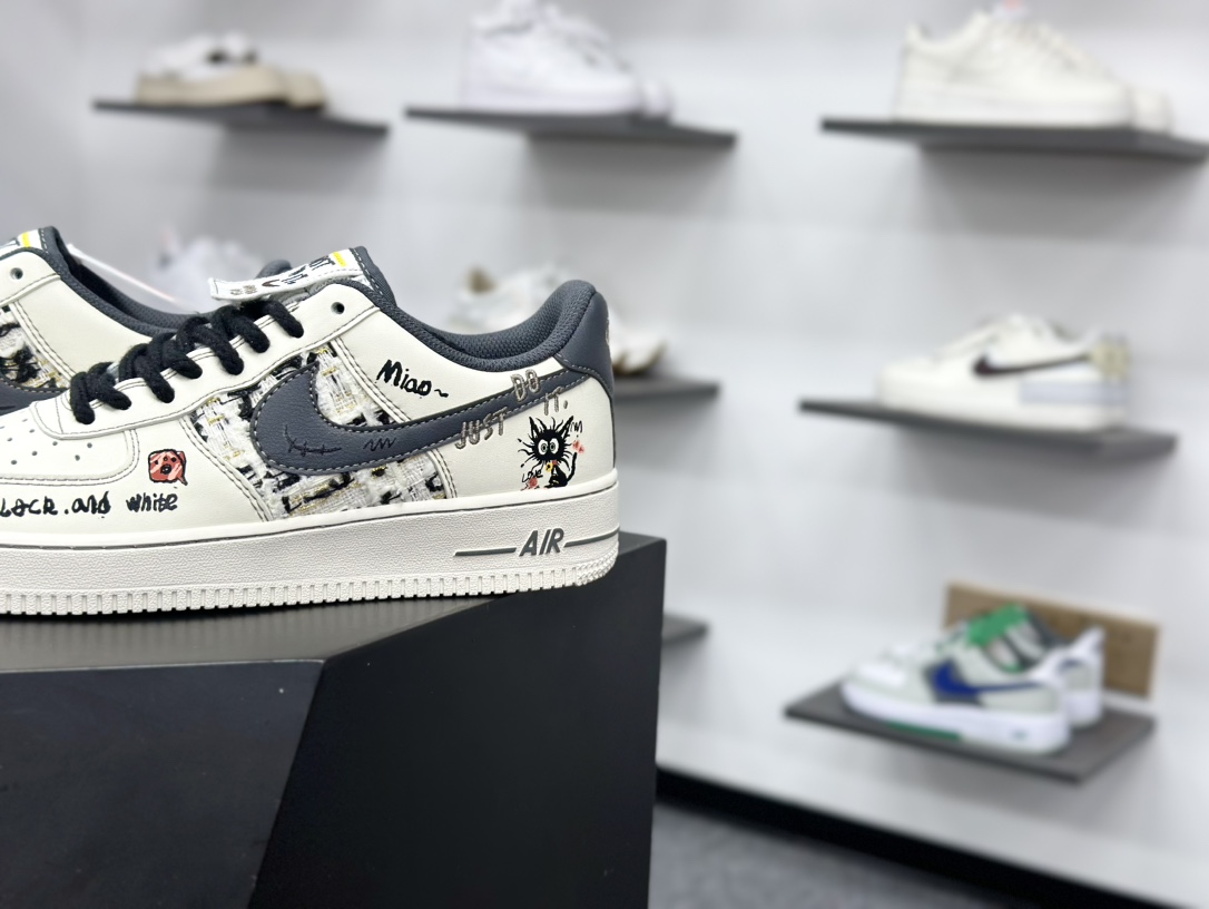 Air Force 1 '07 Low 小黑猫涂鸦 FJ7740-710