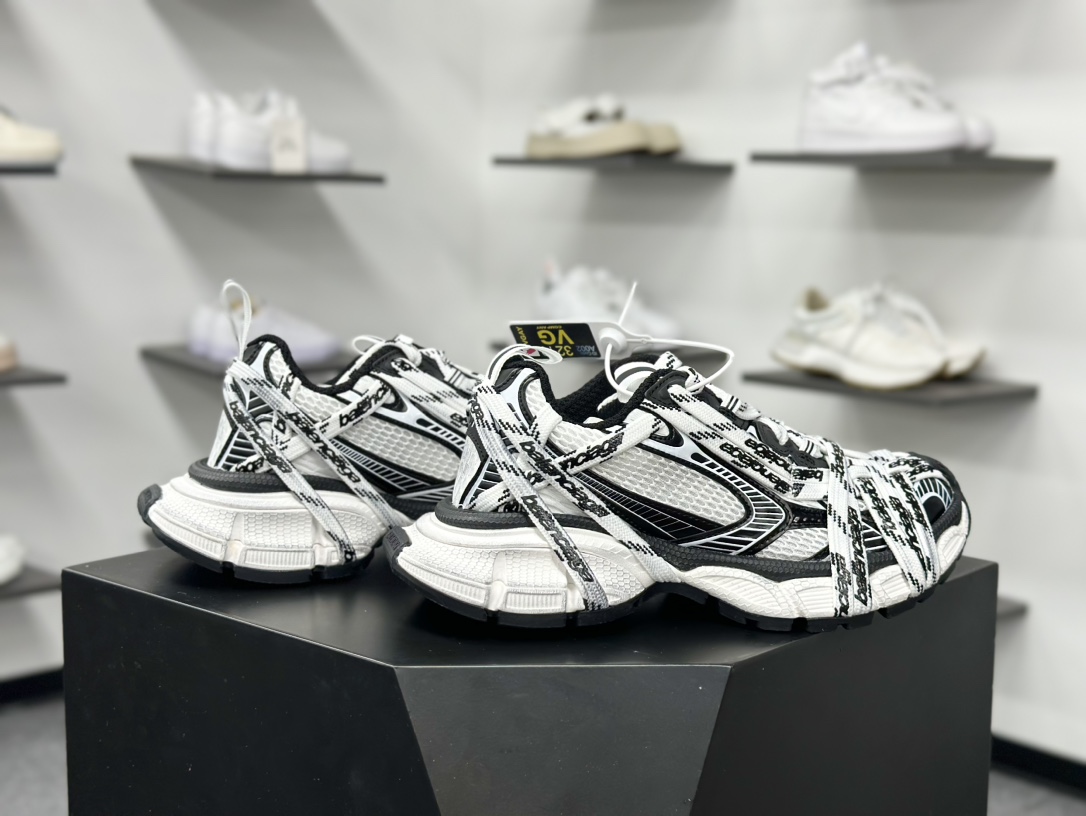 460 Balenciaga巴黎世家 3XL 黑白绑带 825598 W3XHL 9010