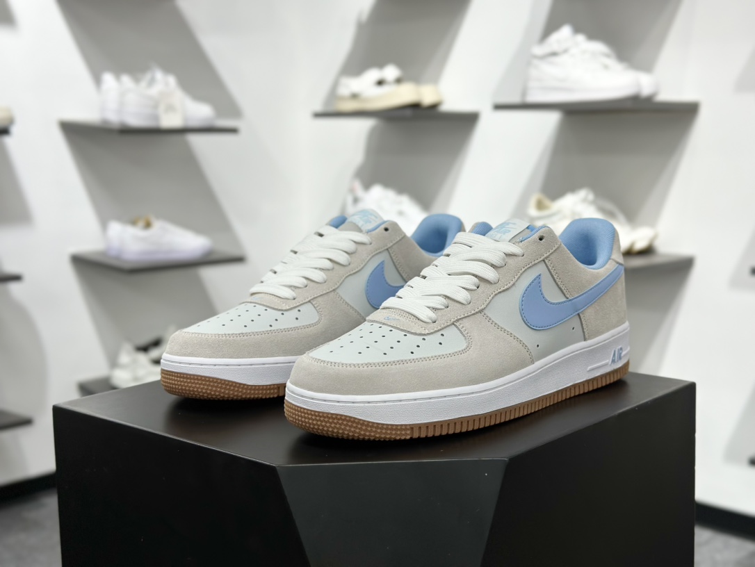 200 耐克Nike Air Force 1'07 Next Nature Low”Grey/Blue”空军一号低帮板鞋“浅灰天蓝生胶底” IB6388-002