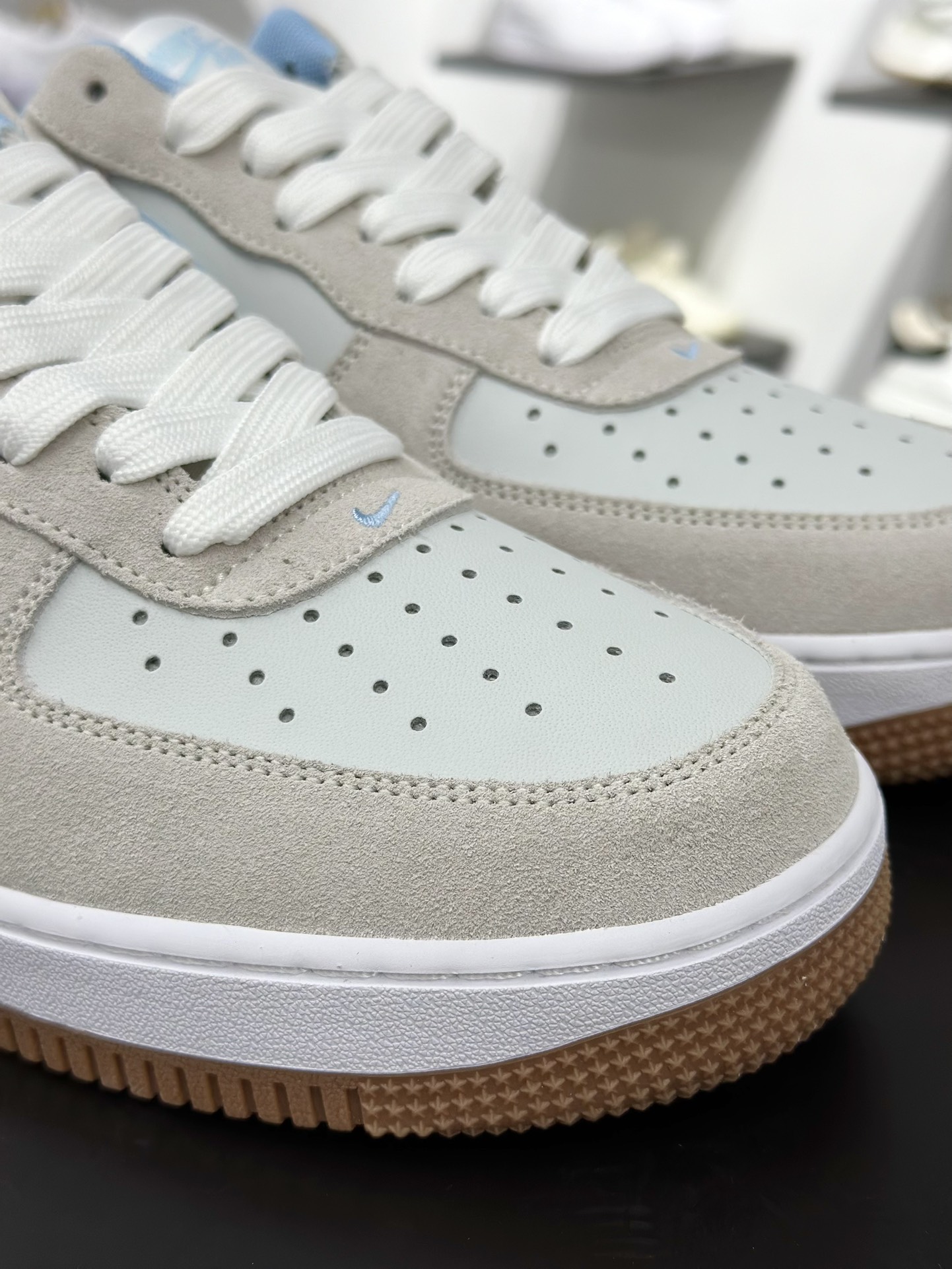200 耐克Nike Air Force 1'07 Next Nature Low”Grey/Blue”空军一号低帮板鞋“浅灰天蓝生胶底” IB6388-002
