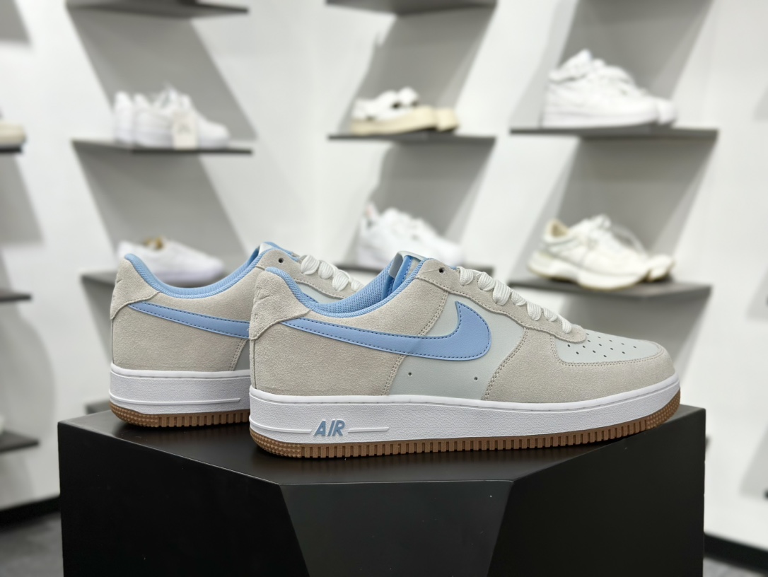 200 耐克Nike Air Force 1'07 Next Nature Low”Grey/Blue”空军一号低帮板鞋“浅灰天蓝生胶底” IB6388-002