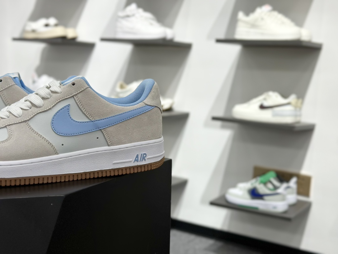 200 耐克Nike Air Force 1'07 Next Nature Low”Grey/Blue”空军一号低帮板鞋“浅灰天蓝生胶底” IB6388-002