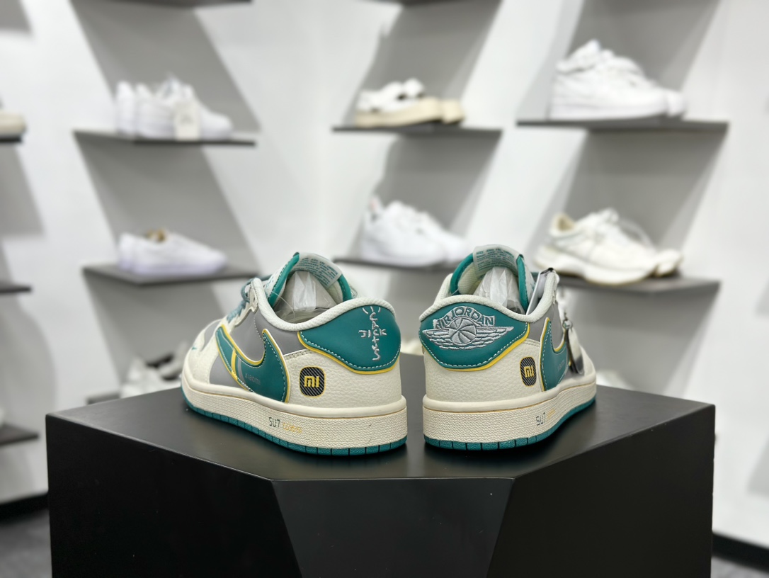 Air Jordan 1 Low ”高端定制” 小米su7米灰绿黄倒钩 XX3168-163