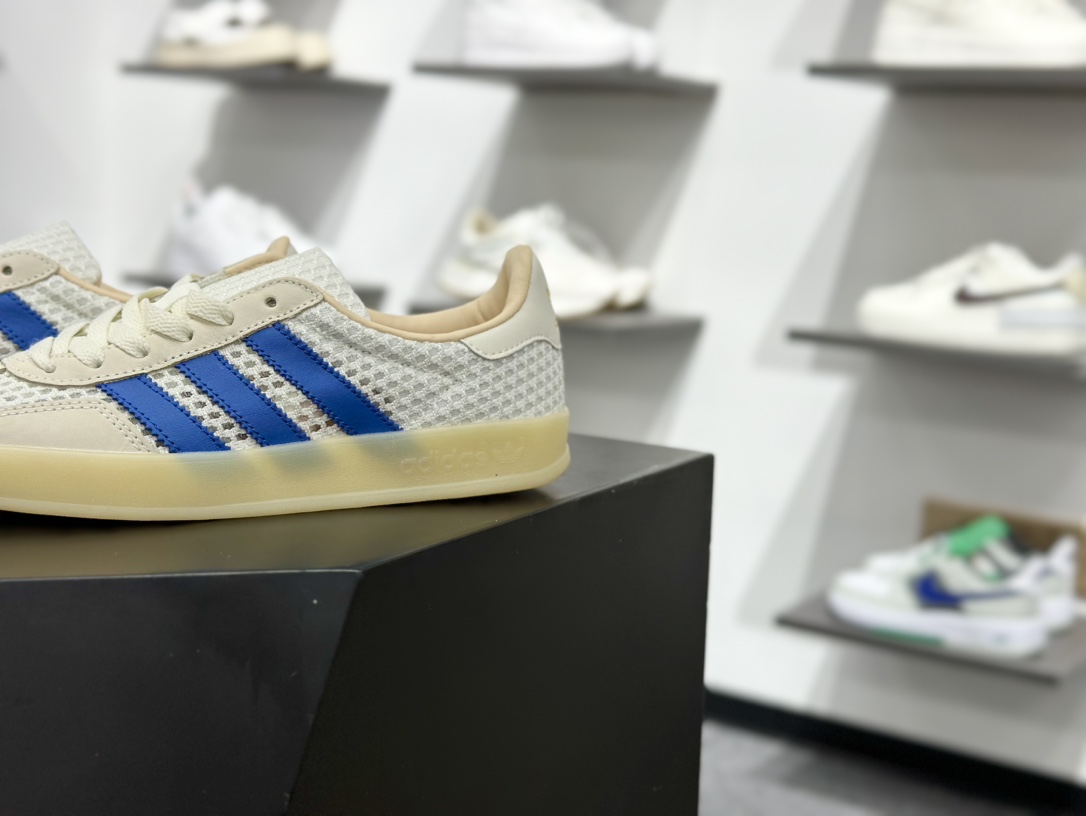 adidas Originals Gazelle INdoor 米蓝 三叶草休闲防滑耐磨低帮板鞋 JH5419